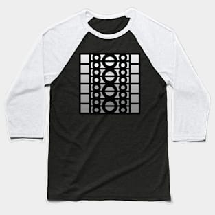 “Dimensional Planets & Moons” - V.1 Grey - (Geometric Art) (Dimensions) - Doc Labs Baseball T-Shirt